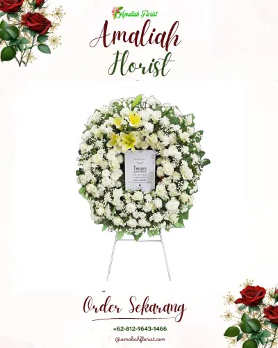 Krans Bunga Duka Cita di Jekan Raya